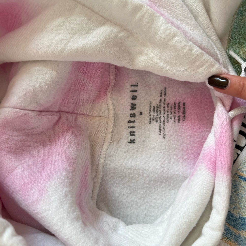 Knitswell Pink and White Hoodie